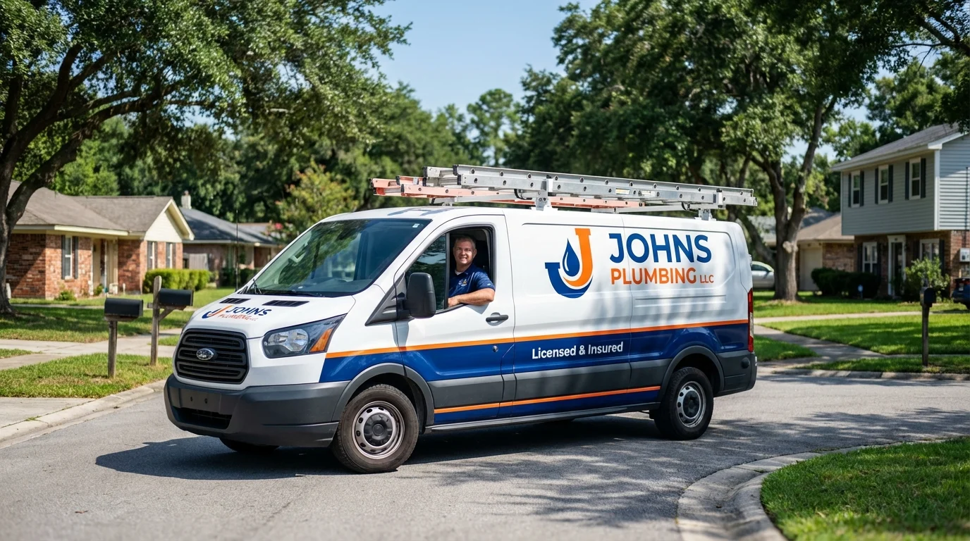 Johns Plumbing LLC service van in Piketon, OH