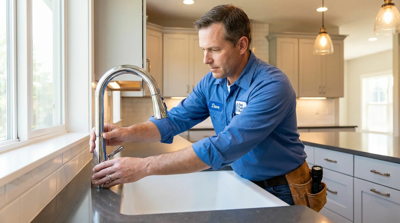 Kitchen faucet installation by Johns Plumbing LLC in Piketon